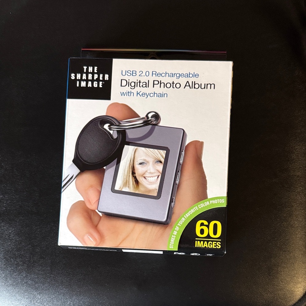 Sharper Image Silver Digital Photo Album Keychain, NIB